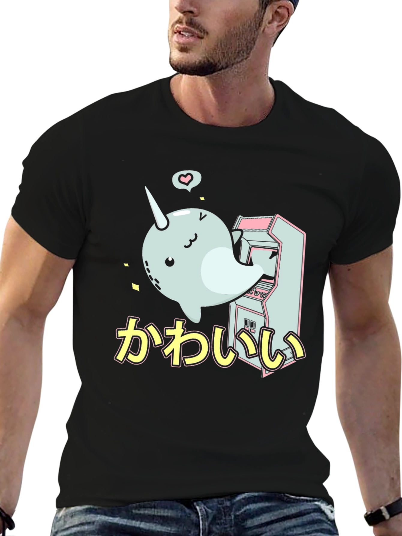 Cute Narwhal Arcade Game T-Shirt