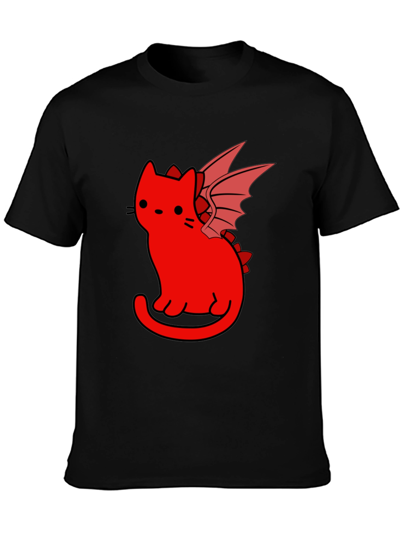 Dragon Cat T-Shirt - Black Unique Design