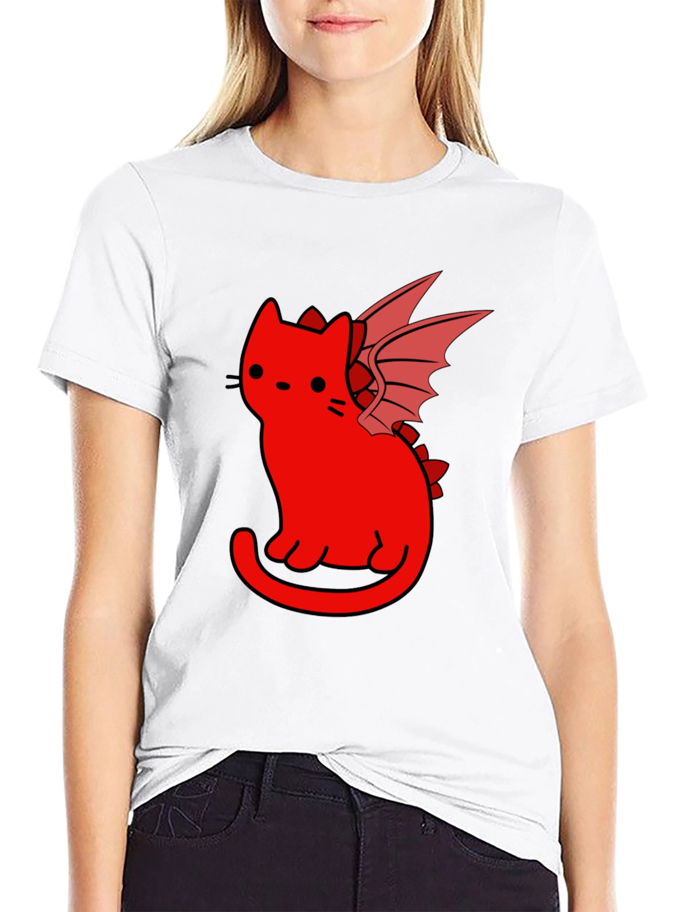 Dragon Cat T-Shirt - Black Unique Design