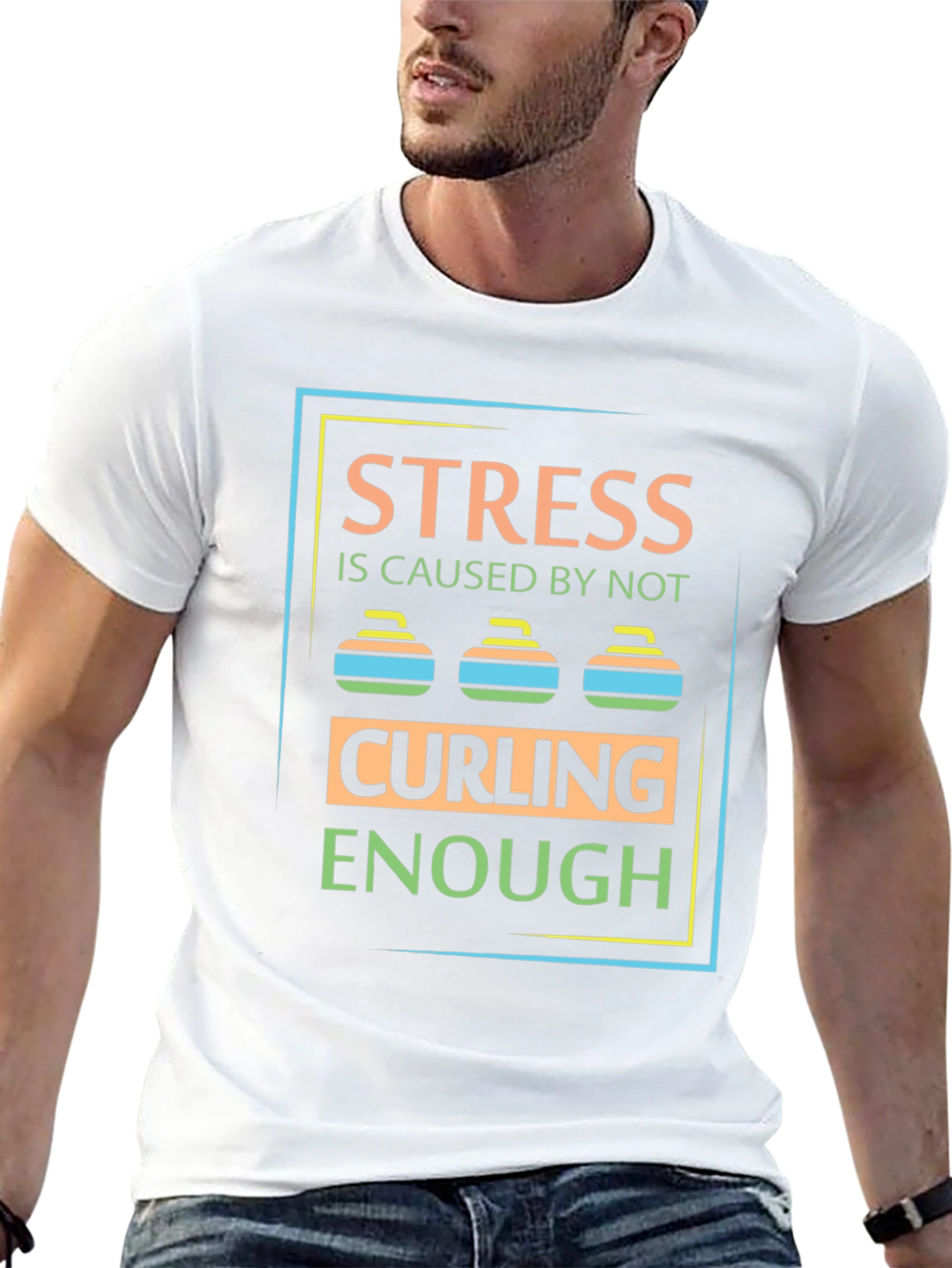 Stress Curling T-Shirt - Curling Enough Tee