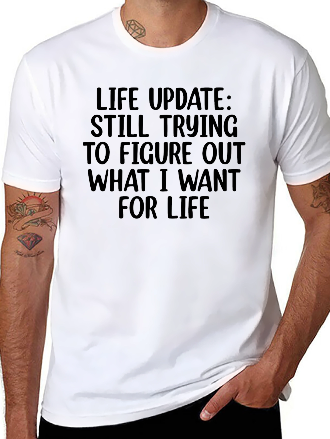 Life Update Graphic Tee - Mens Black T-Shirt