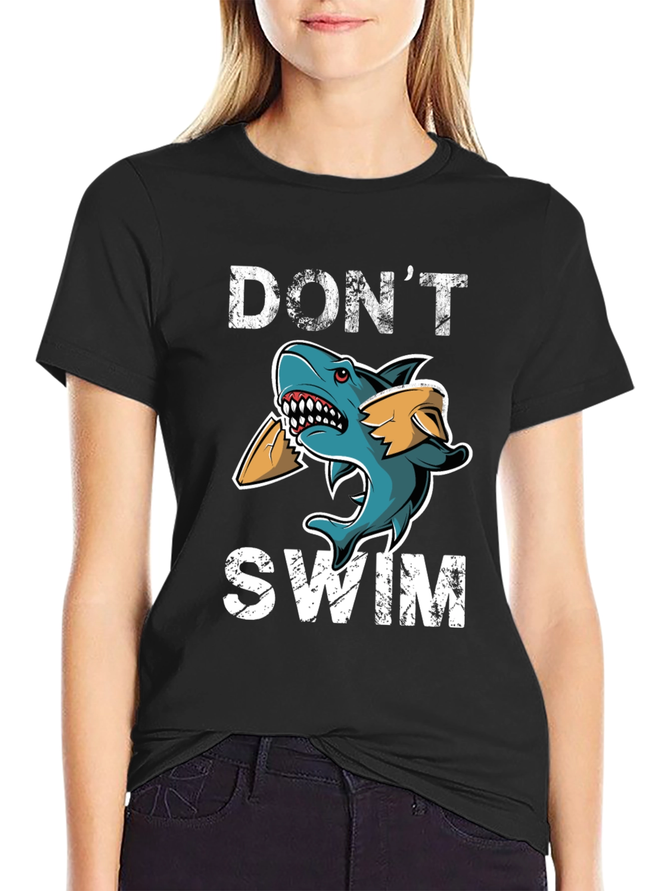 Dont Swim Shark Graphic T-Shirt