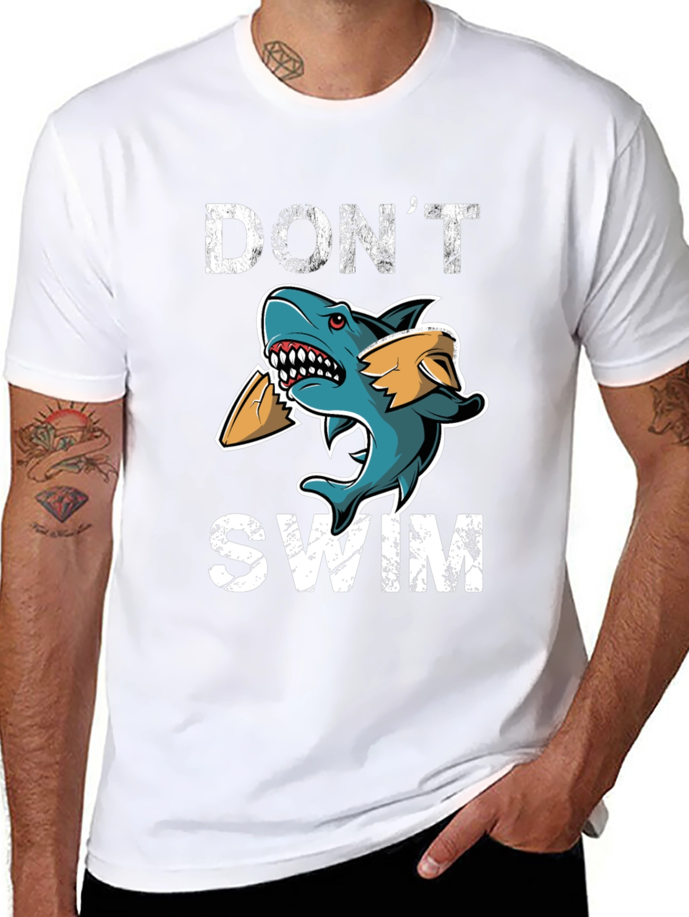 Dont Swim Shark Graphic T-Shirt