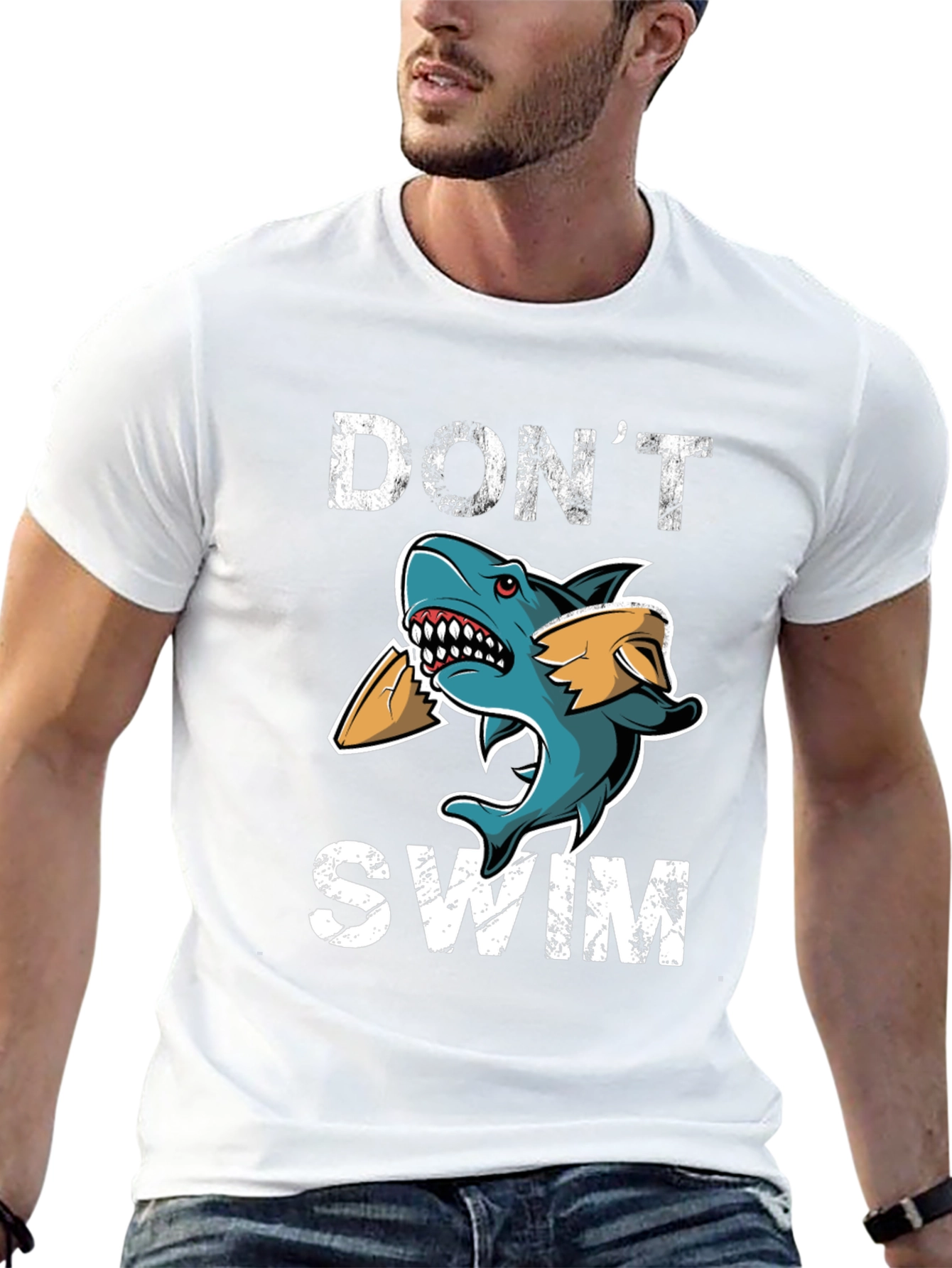 Dont Swim Shark Graphic T-Shirt