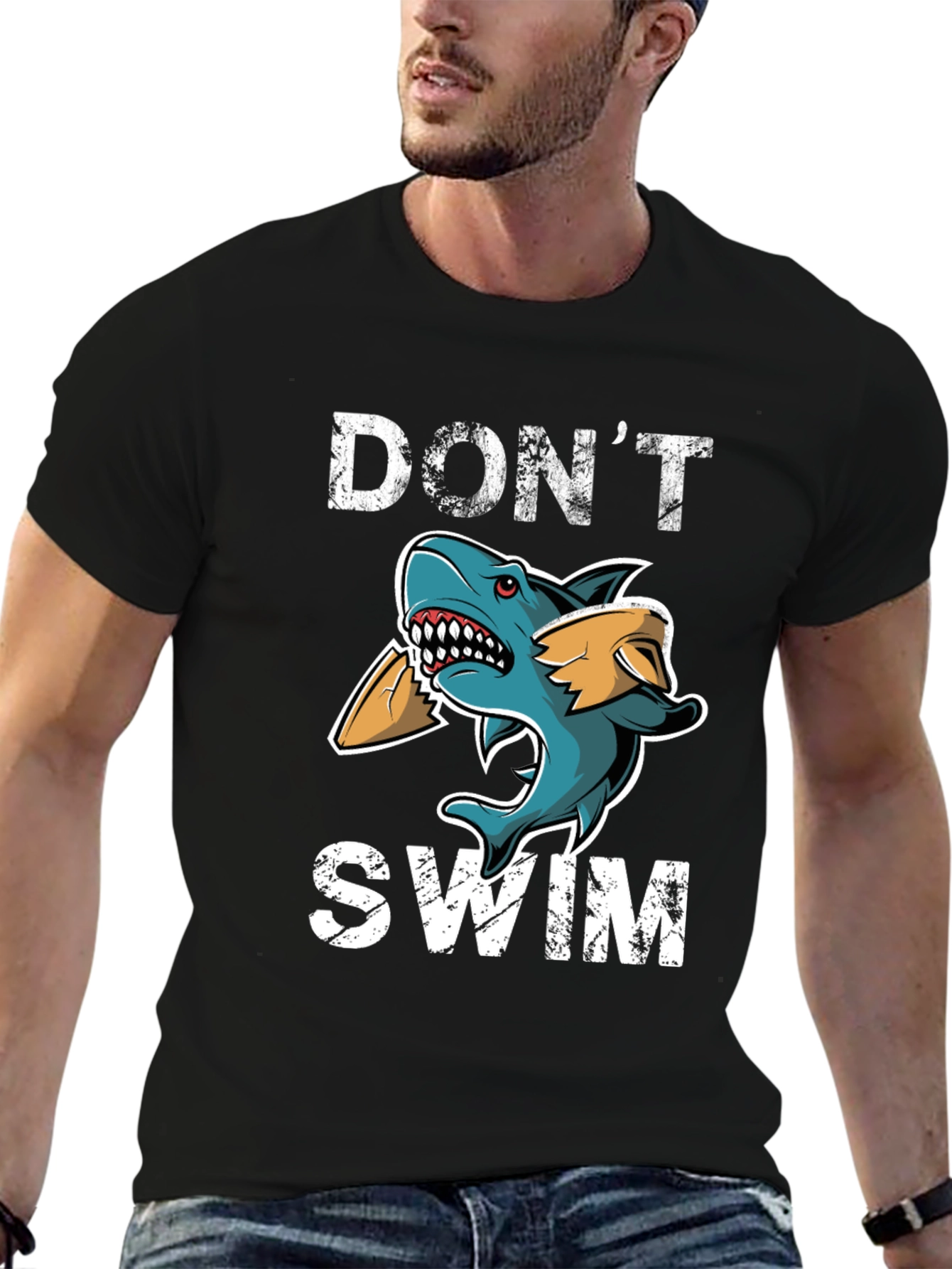Dont Swim Shark Graphic T-Shirt