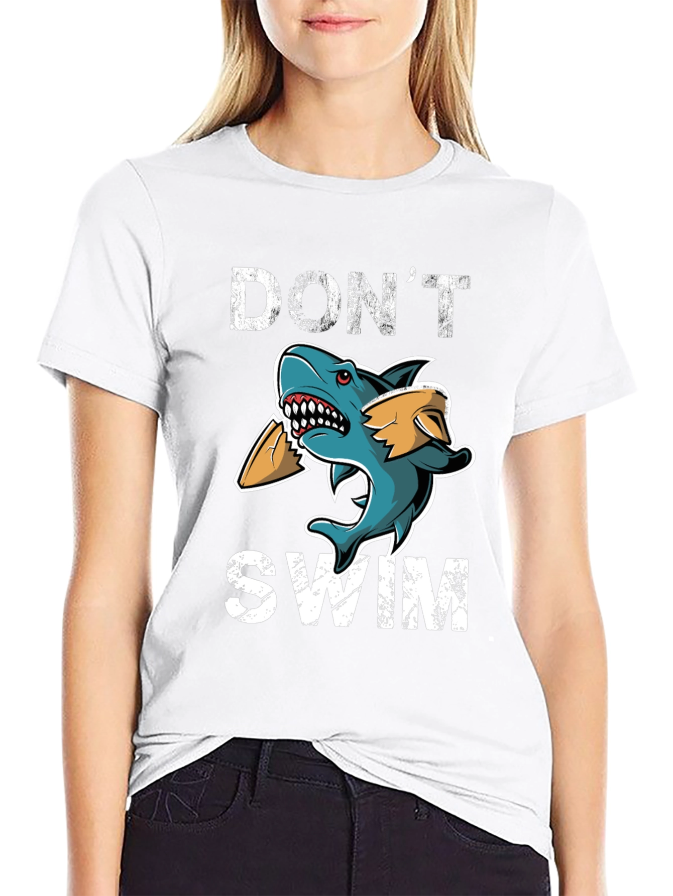 Dont Swim Shark Graphic T-Shirt