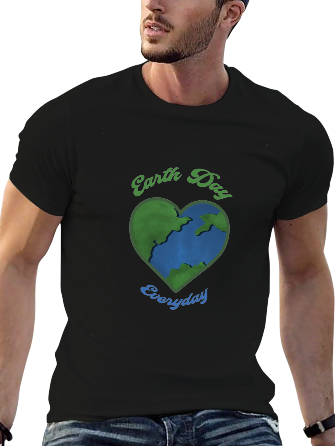 Earth Day Everyday Heart Globe Graphic Tee