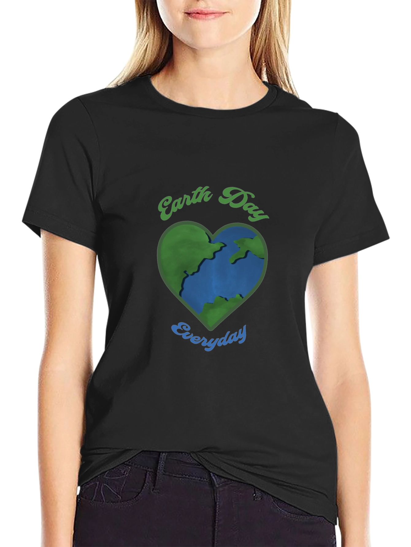 Earth Day Everyday Heart Globe Graphic Tee