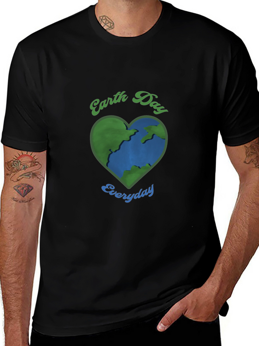 Earth Day Everyday Heart Globe Graphic Tee