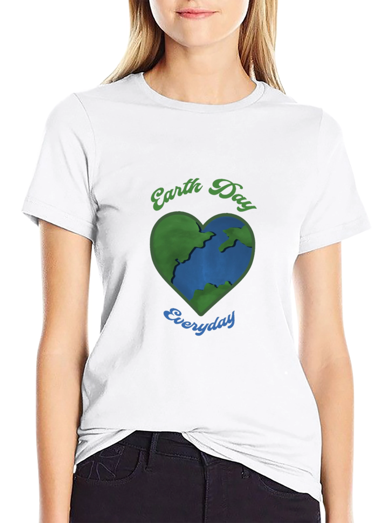 Earth Day Everyday Heart Globe Graphic Tee