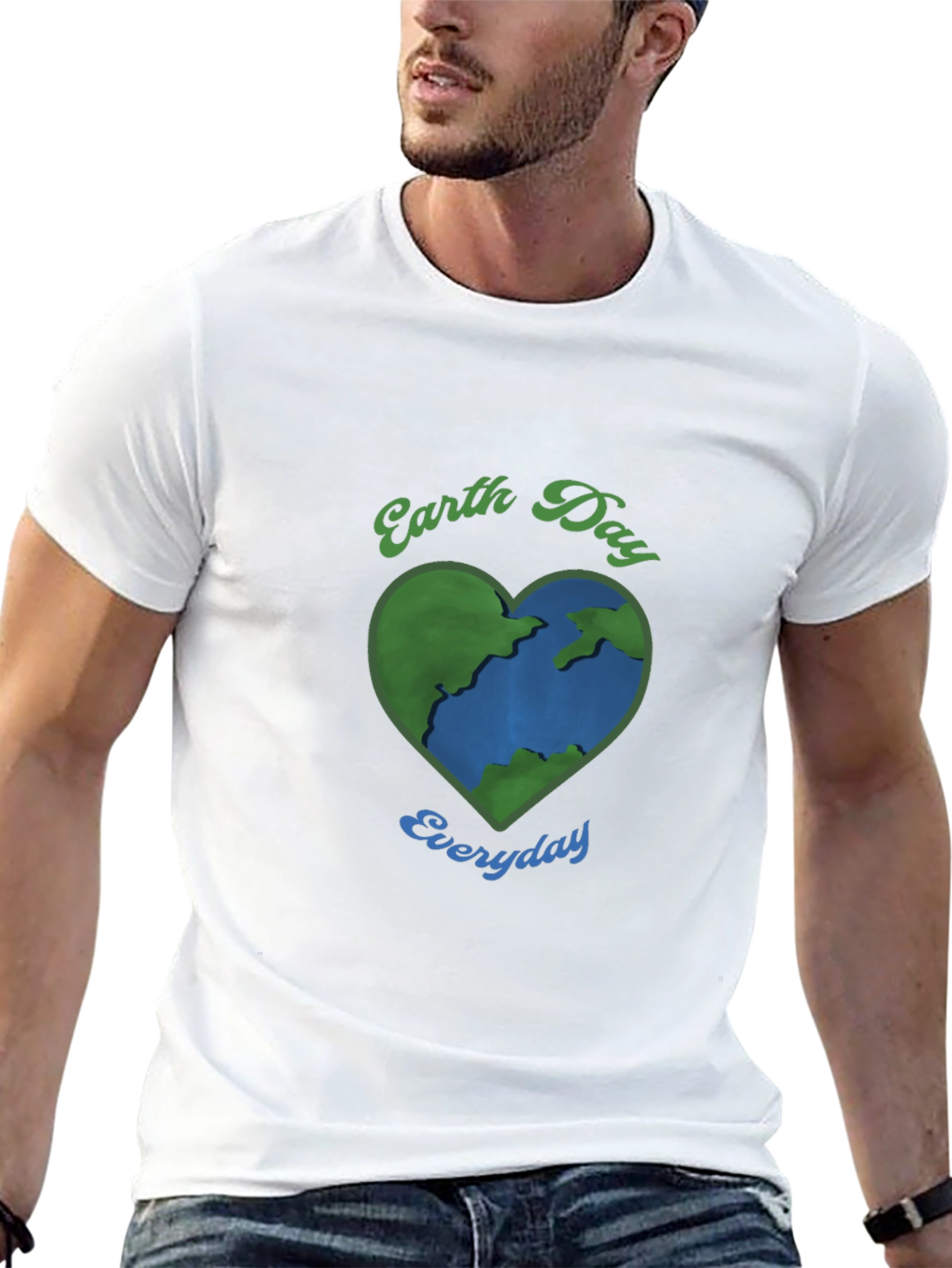 Earth Day Everyday Heart Globe Graphic Tee