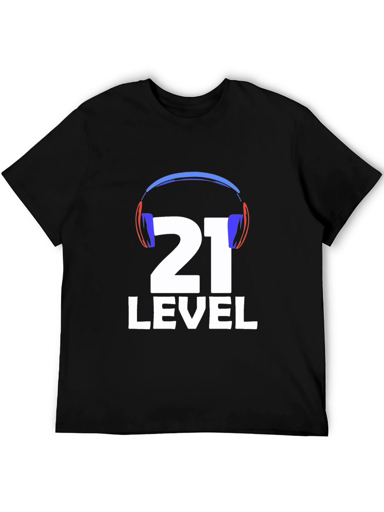 Level 21 Gamer T-Shirt - Black Cotton Blend