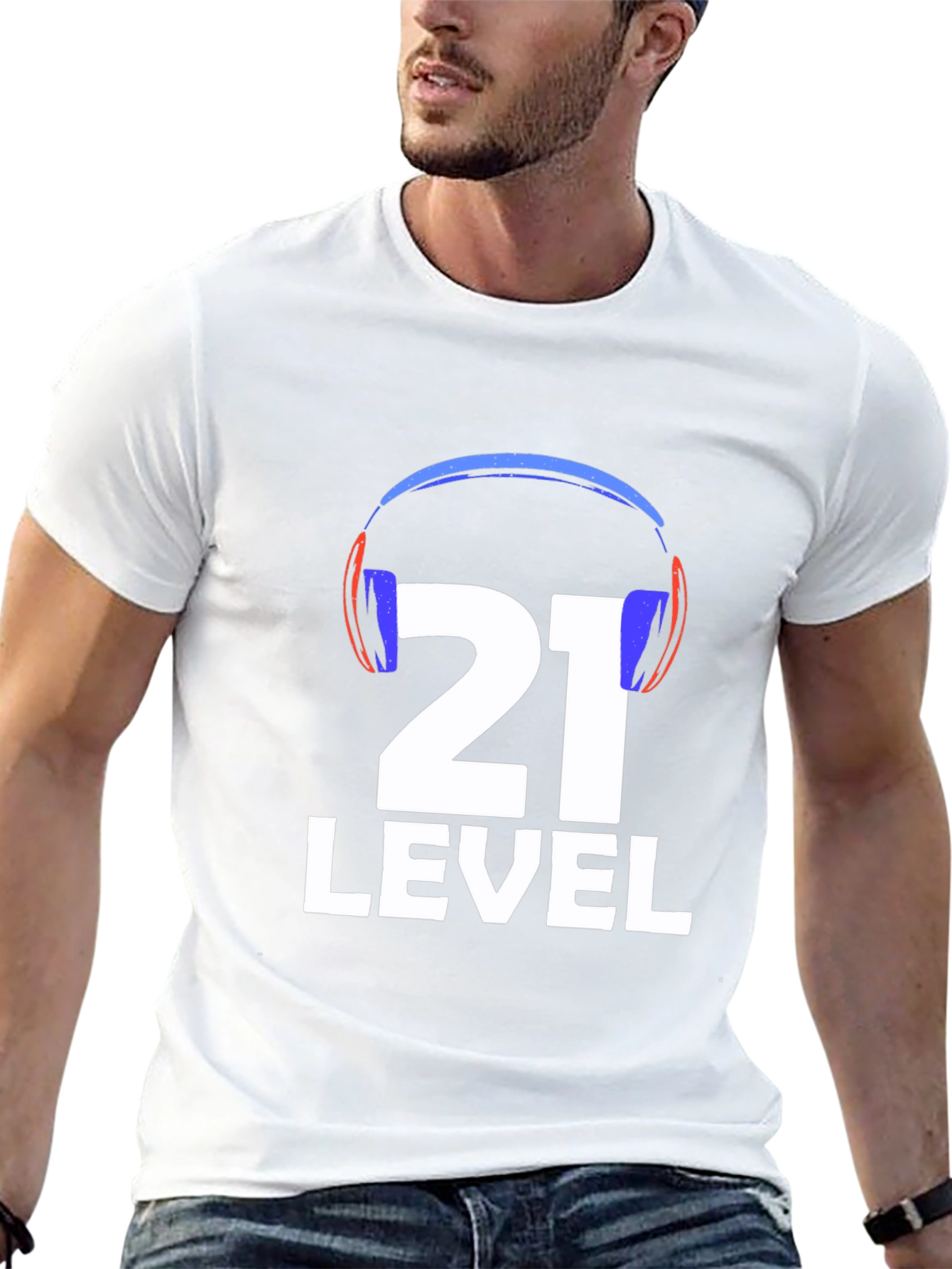 Level 21 Gamer T-Shirt - Black Cotton Blend
