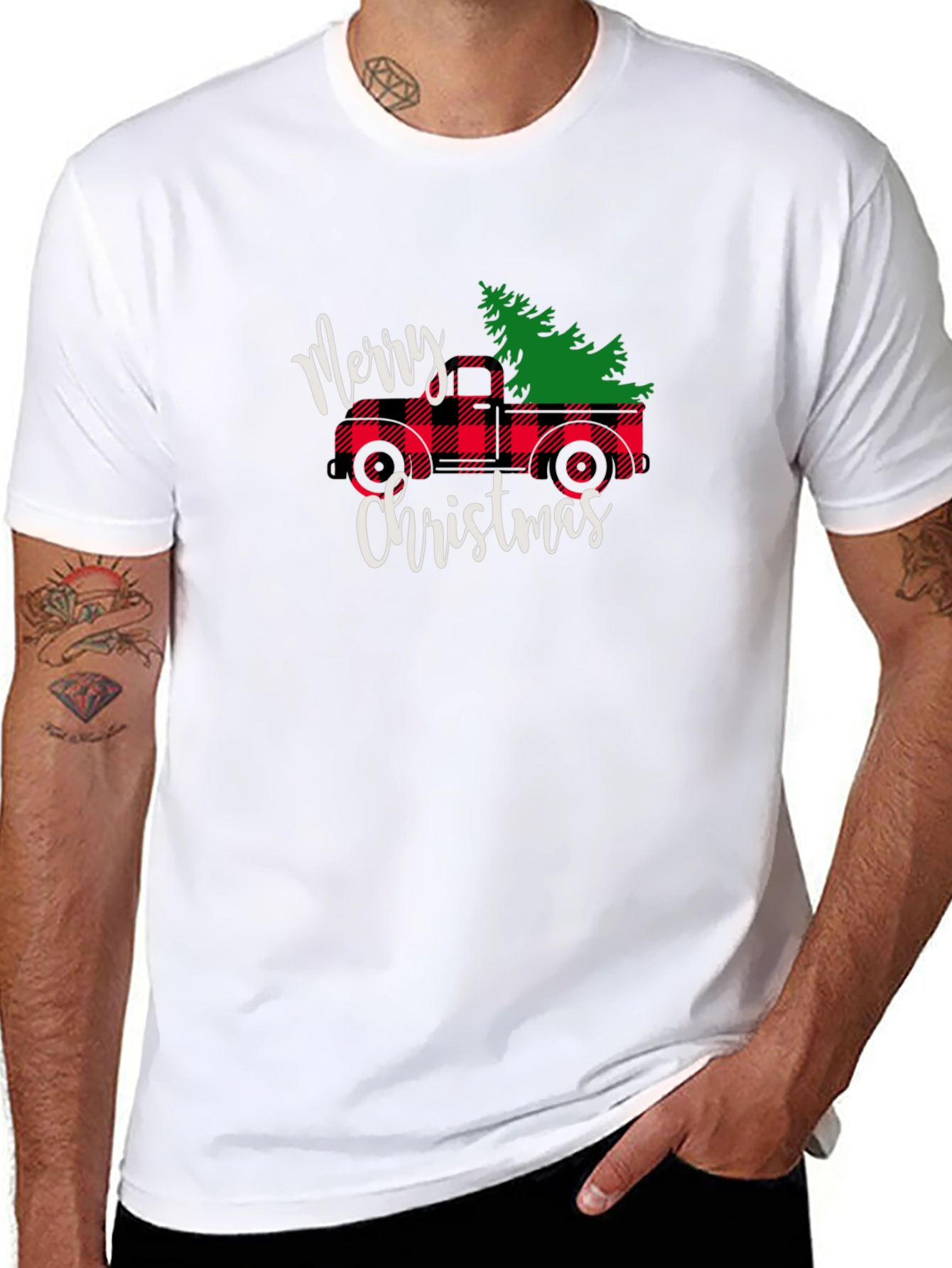 Merry Christmas Truck Graphic Tee