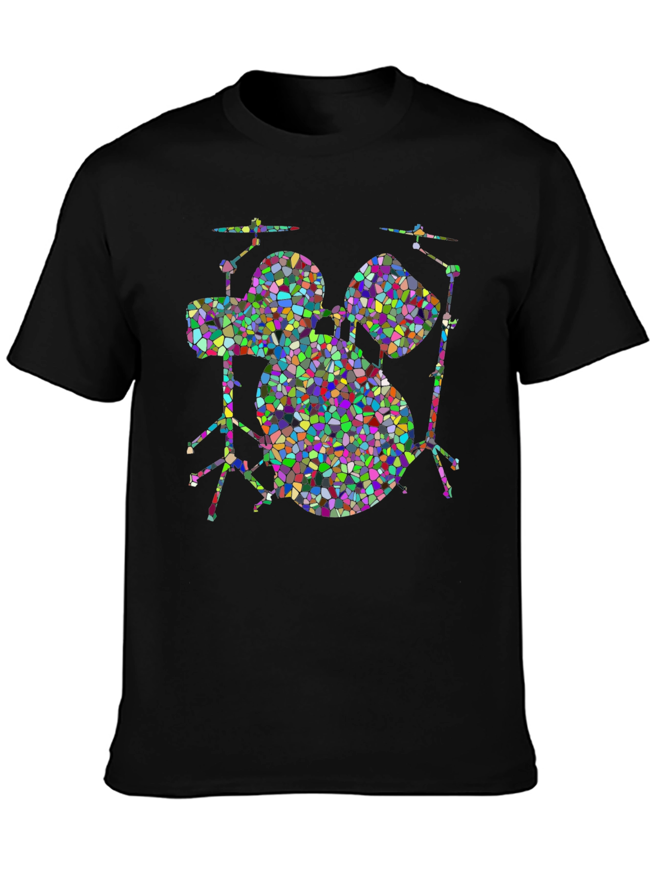 Mosaic Drum Set T-Shirt - Bold & Unique Design