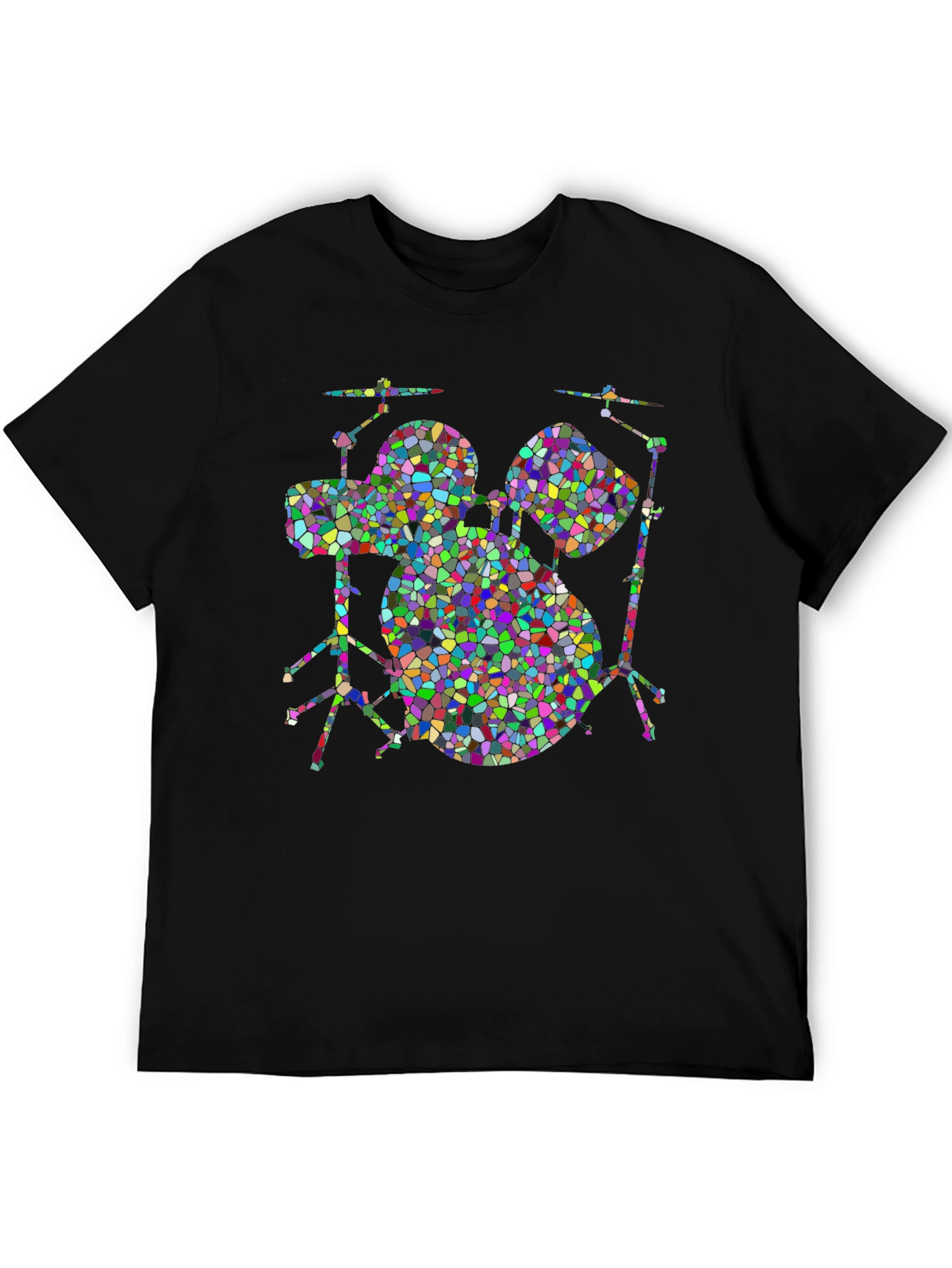 Mosaic Drum Set T-Shirt - Bold & Unique Design