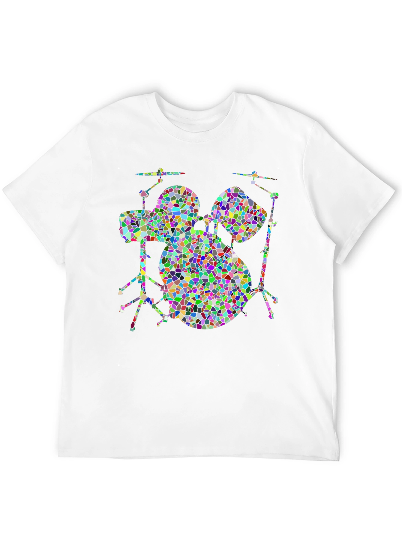 Mosaic Drum Set T-Shirt - Bold & Unique Design