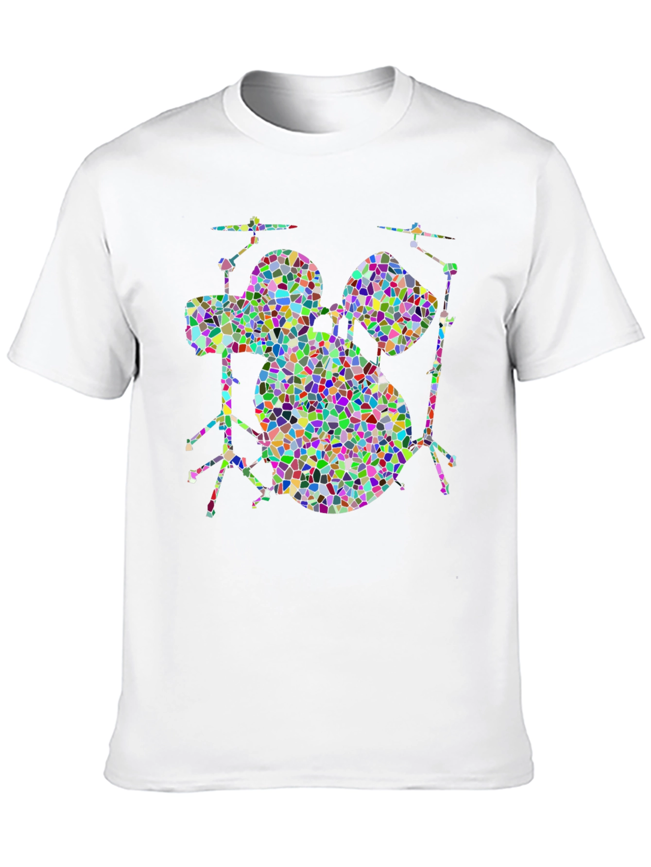 Mosaic Drum Set T-Shirt - Bold & Unique Design