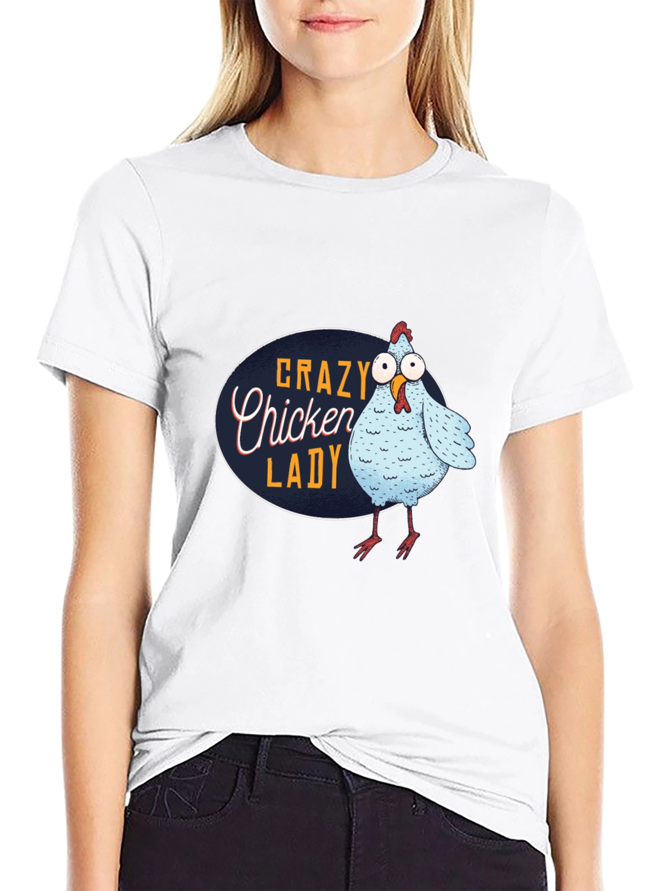 Crazy Chicken Lady T-Shirt - Funny Novelty Tee