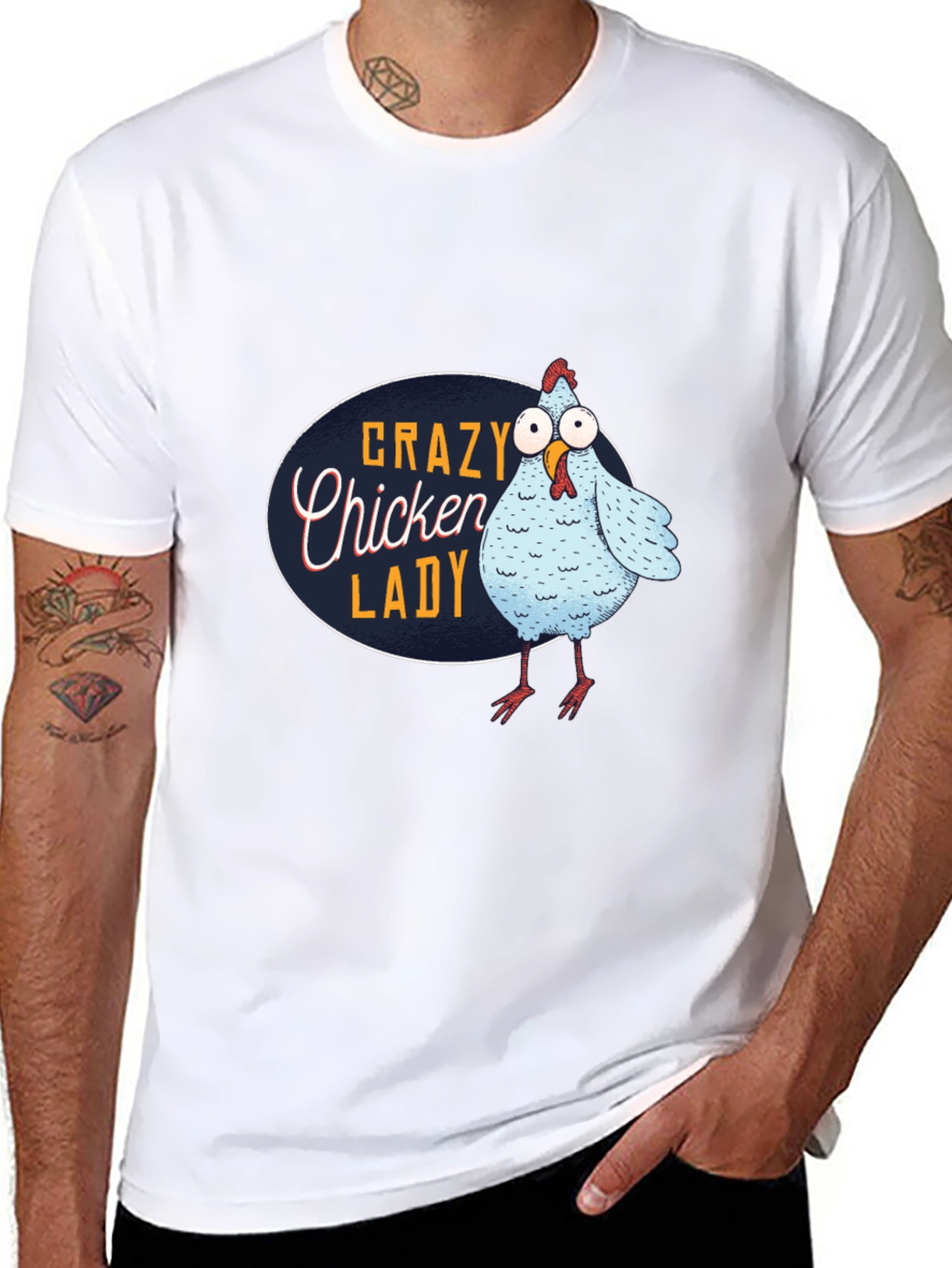 Crazy Chicken Lady T-Shirt - Funny Novelty Tee