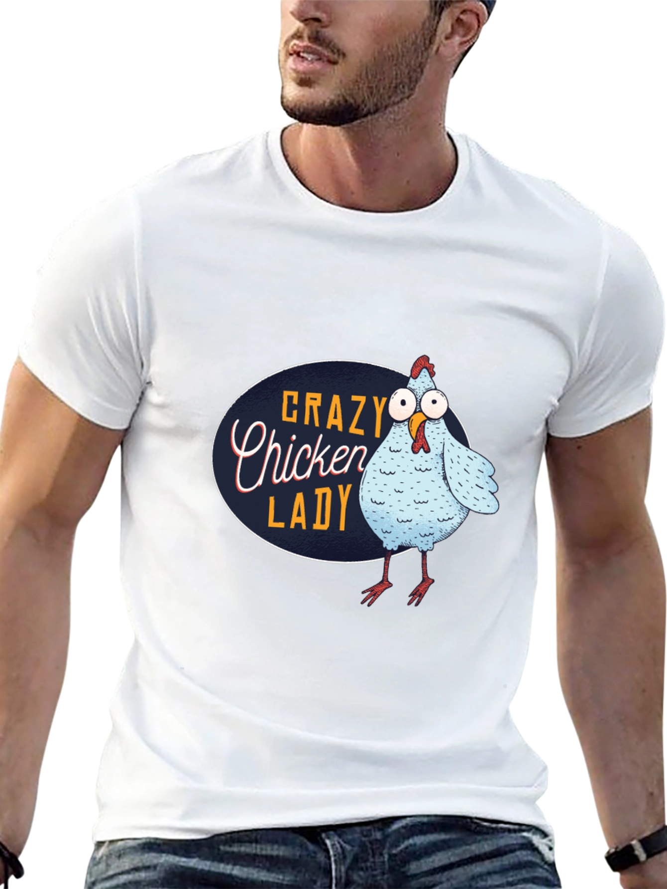 Crazy Chicken Lady T-Shirt - Funny Novelty Tee