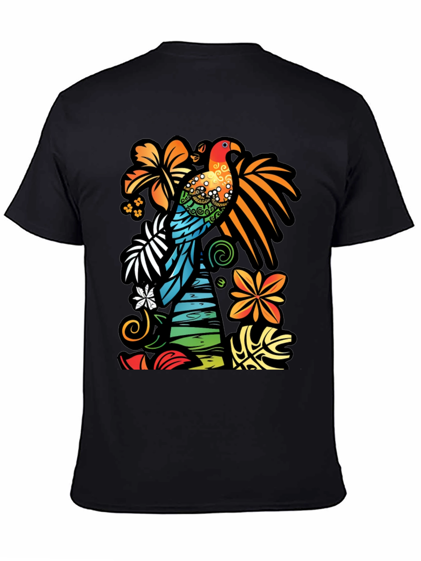 Tropical Parrot Graphic T-Shirt