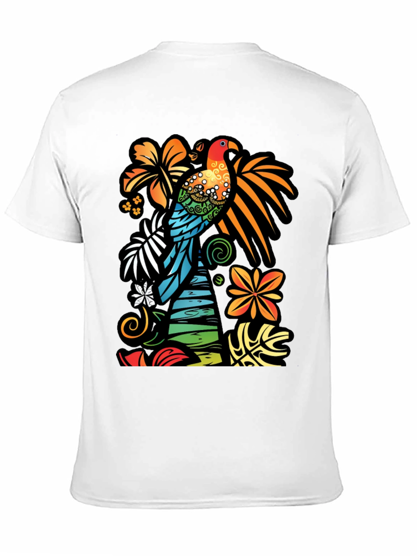 Tropical Parrot Graphic T-Shirt