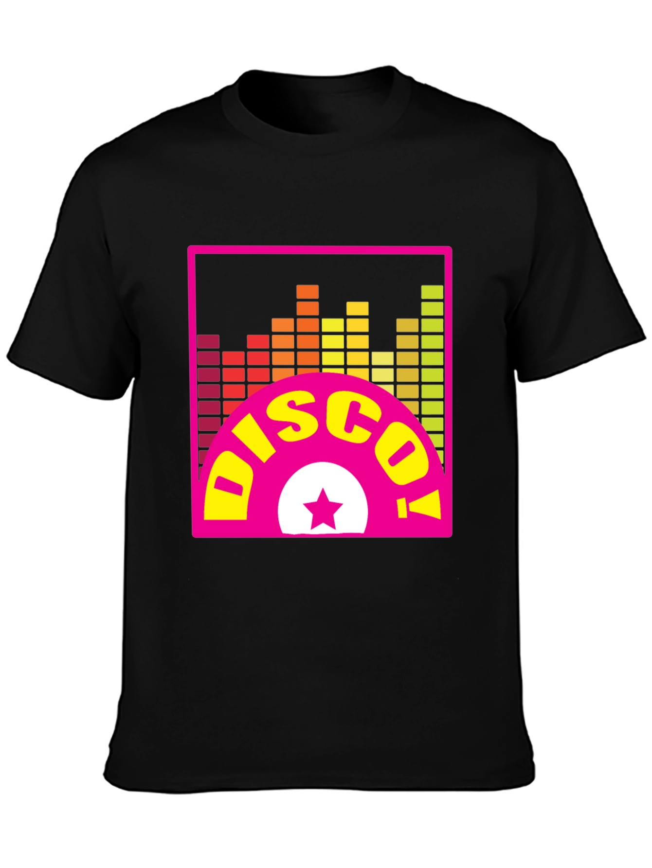 Retro Disco Graphic Tee - Black