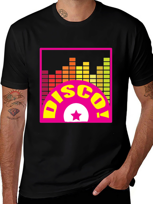 Retro Disco Graphic Tee - Black