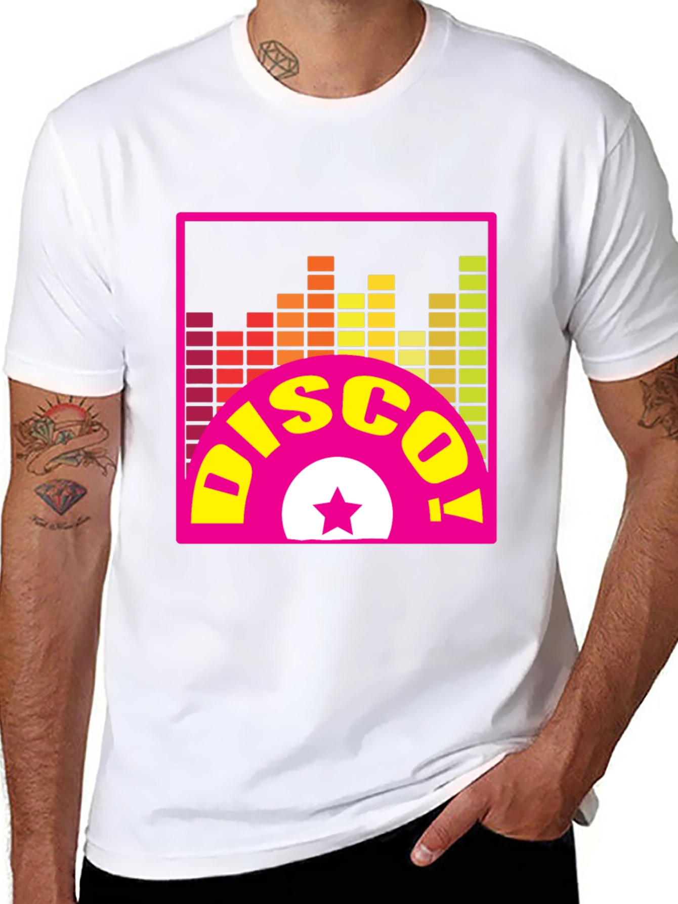 Retro Disco Graphic Tee - Black