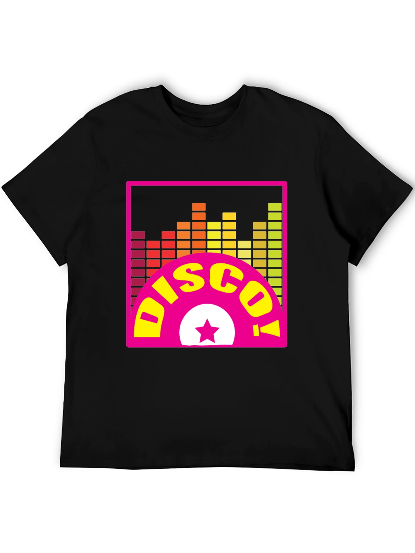 Retro Disco Graphic Tee - Black