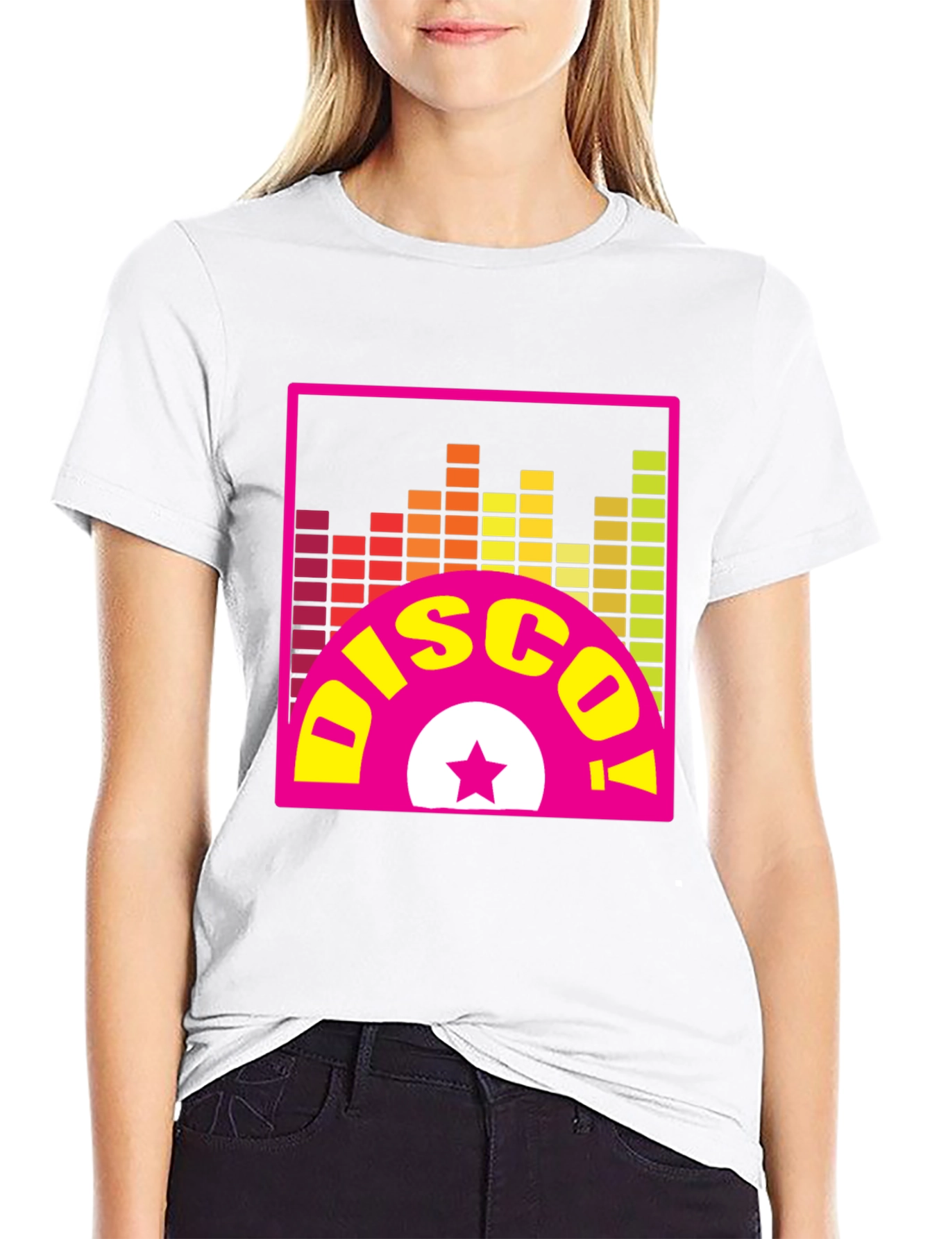 Retro Disco Graphic Tee - Black
