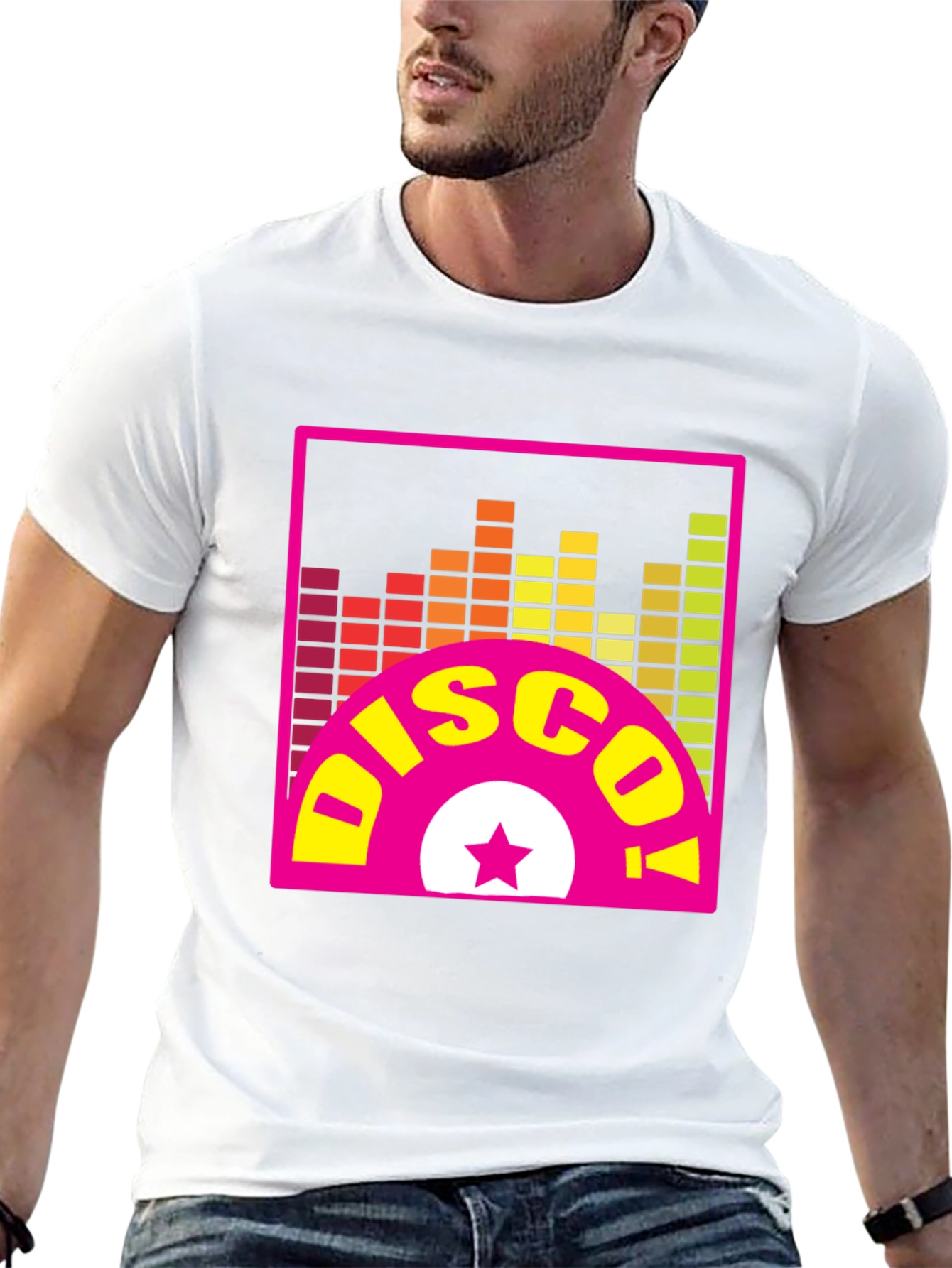 Retro Disco Graphic Tee - Black