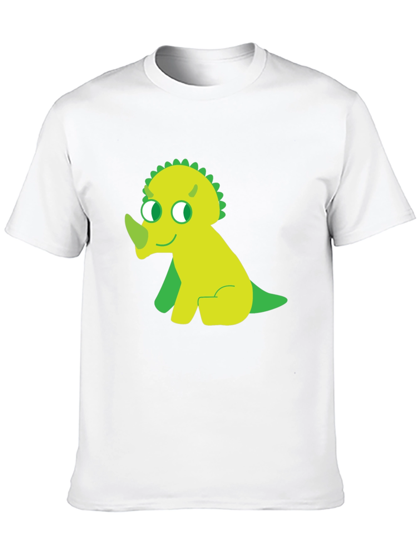 Cute Dino Graphic Tee - Black Cotton T-Shirt