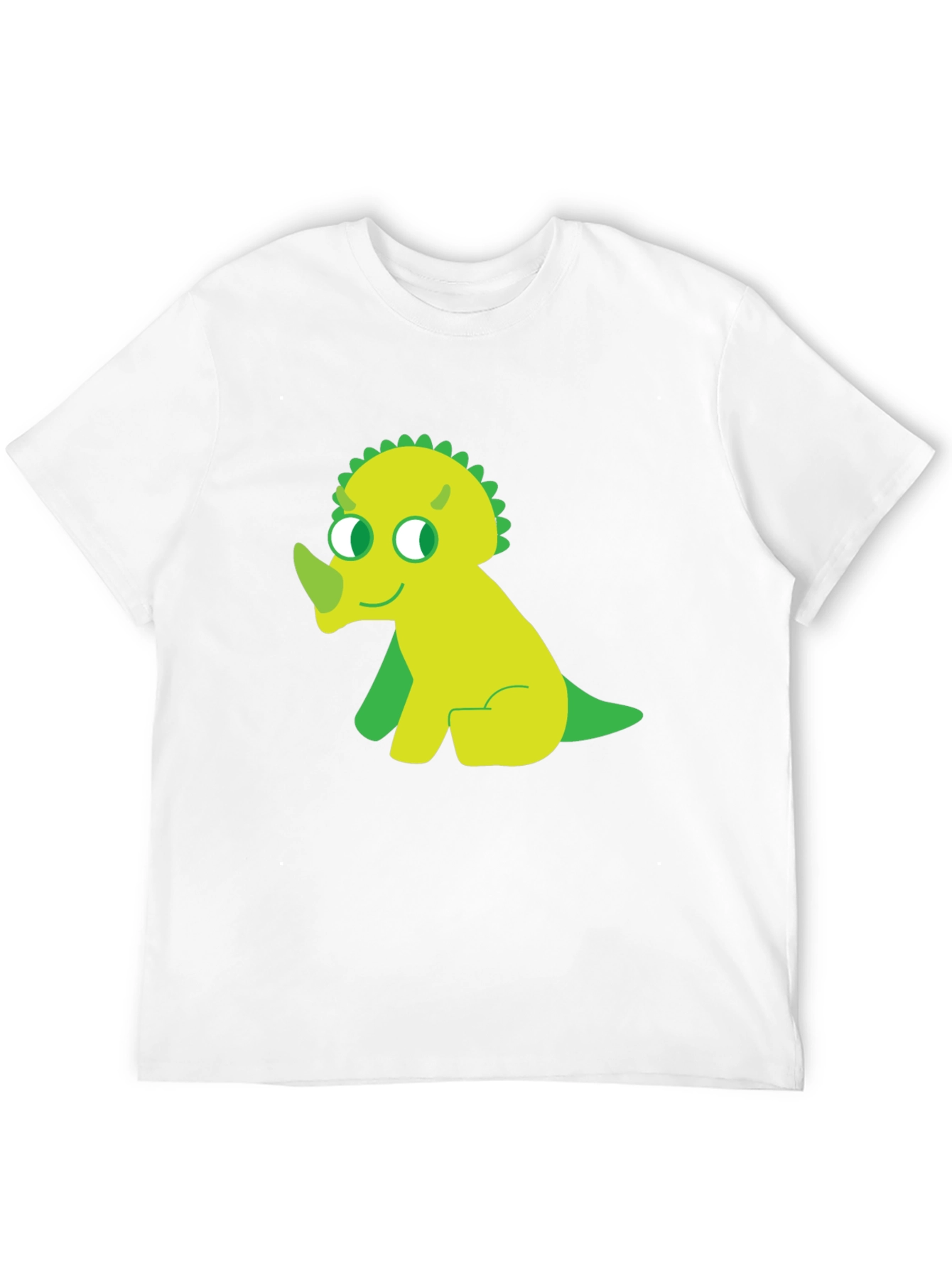 Cute Dino Graphic Tee - Black Cotton T-Shirt