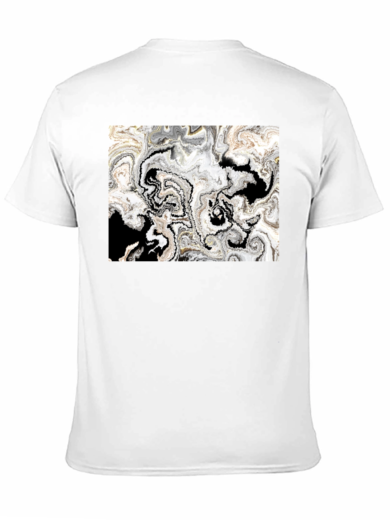 Abstract Art Graphic Tee - Black Cotton T-Shirt