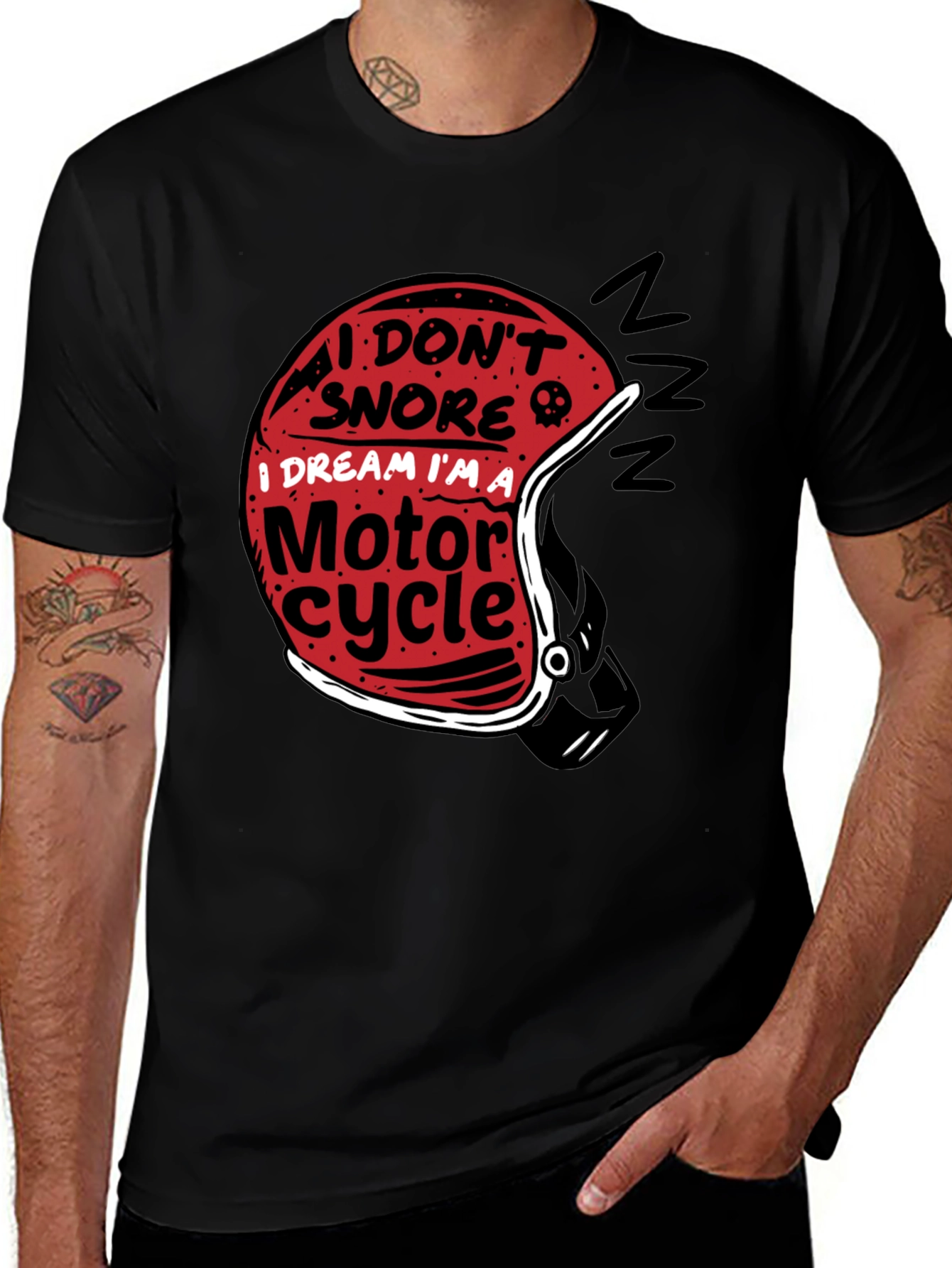 Motorcycle Dream T-Shirt - Black Graphic Tee
