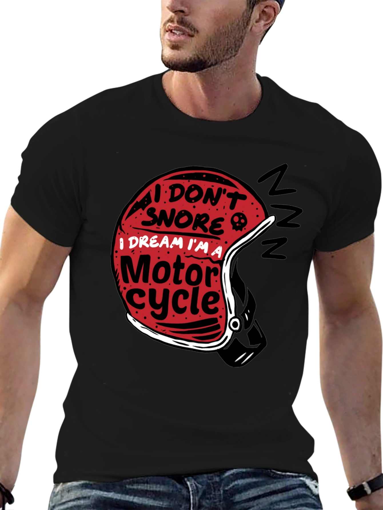 Motorcycle Dream T-Shirt - Black Graphic Tee