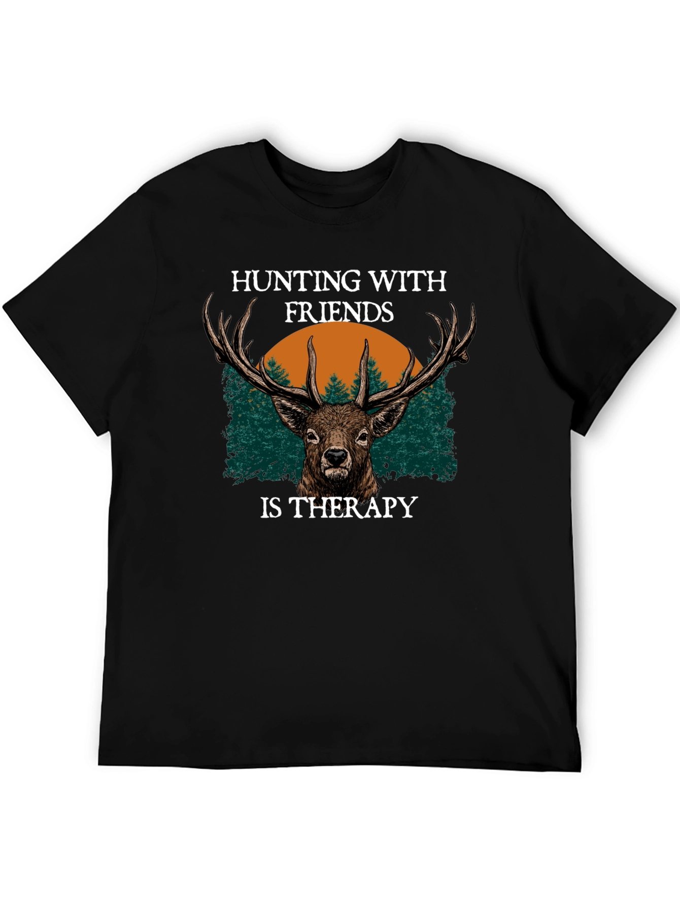 Hunting with Friends Therapy Graphic T-Shirt