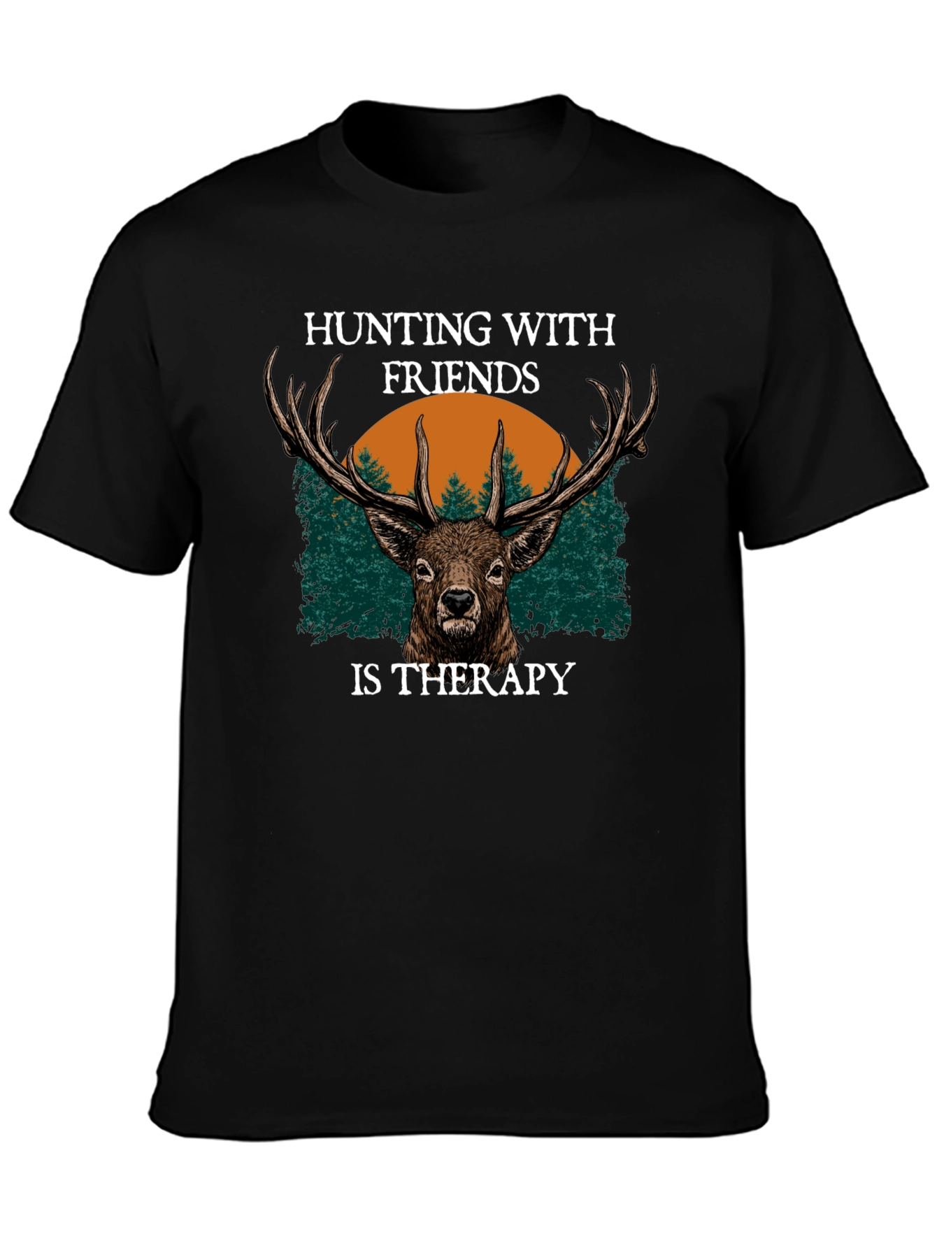 Hunting with Friends Therapy Graphic T-Shirt