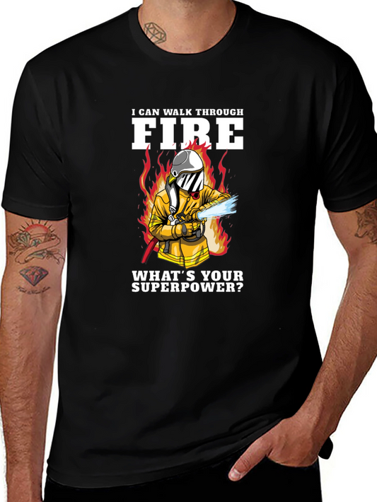 Firefighter Superpower Graphic T-Shirt