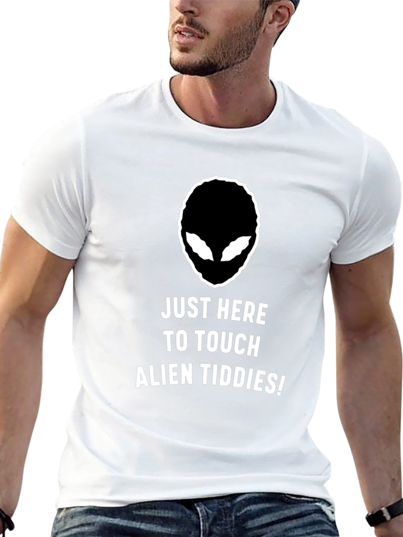 Alien Tiddies Graphic Tee - Funny Novelty T-Shirt