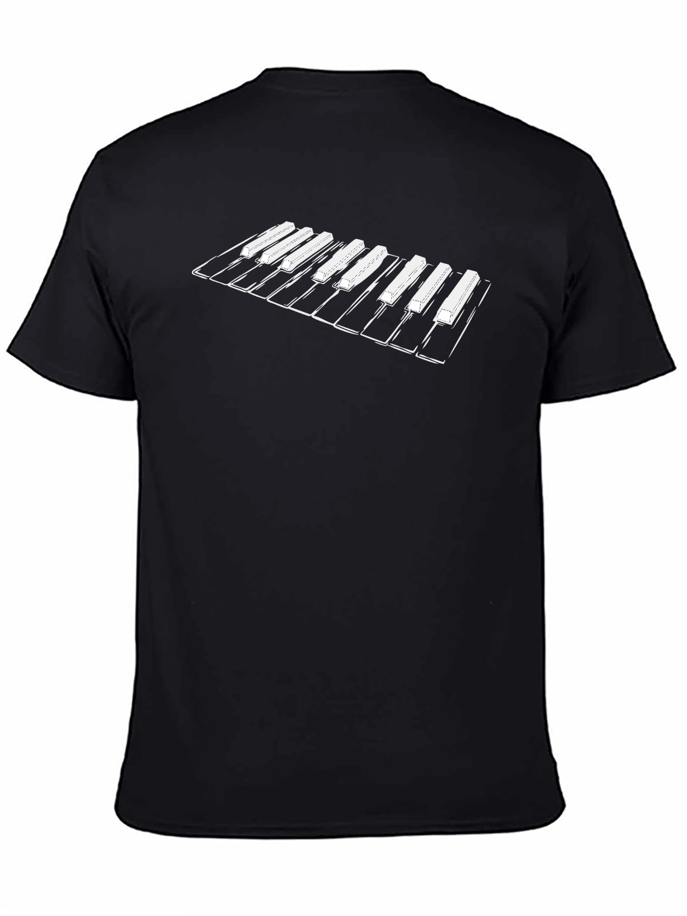Piano Keys Graphic Black T-Shirt