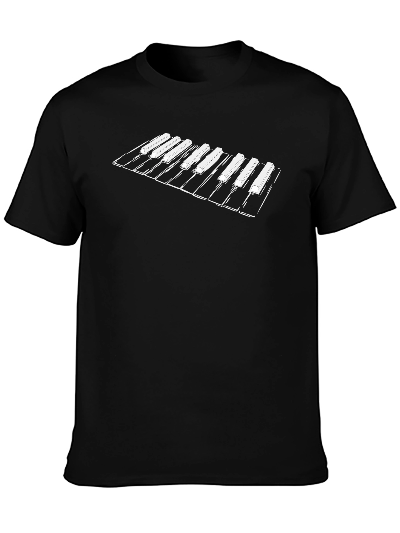Piano Keys Graphic Black T-Shirt