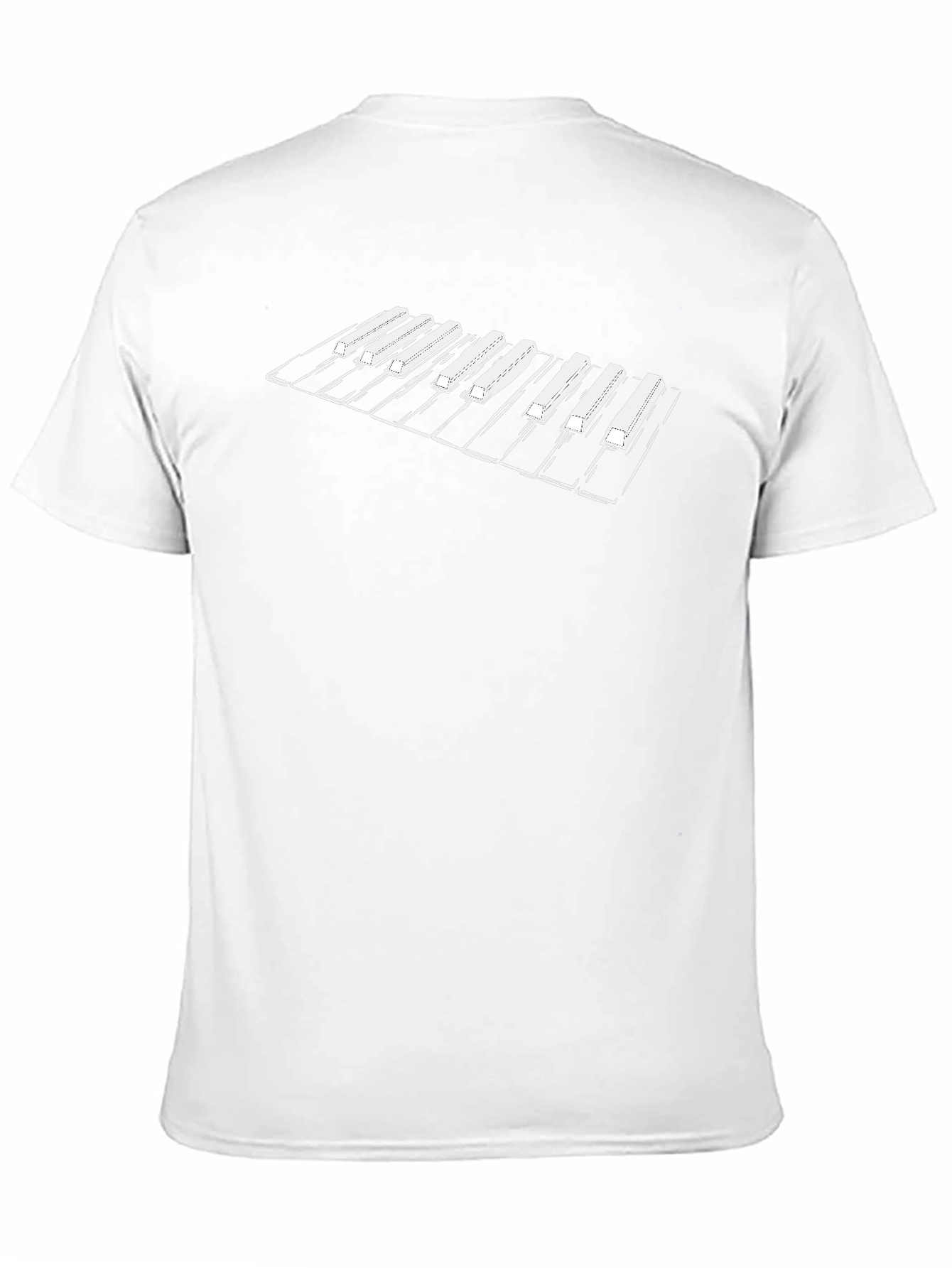 Piano Keys Graphic Black T-Shirt