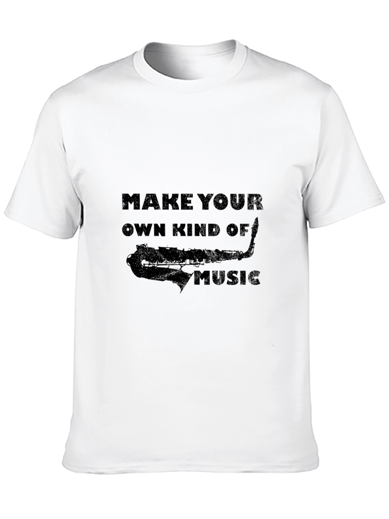 Saxophone Music Graphic T-Shirt - Black