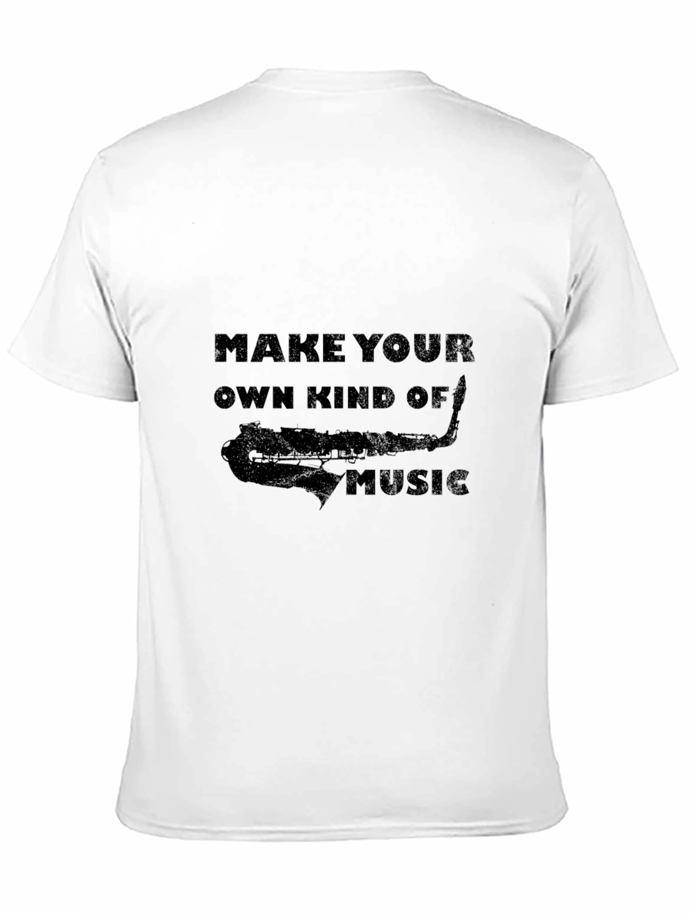 Saxophone Music Graphic T-Shirt - Black