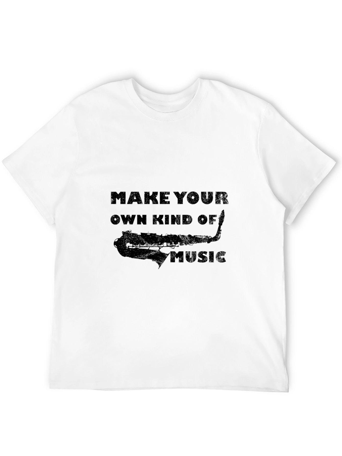 Saxophone Music Graphic T-Shirt - Black