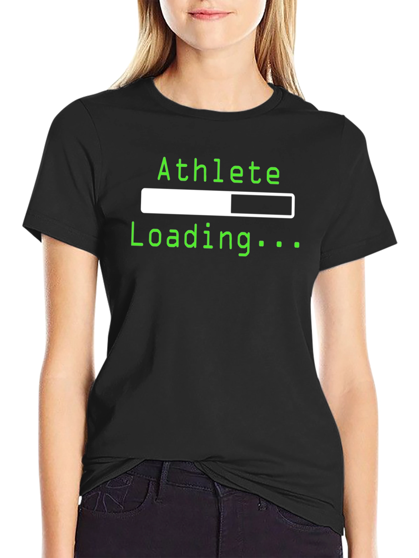 Athlete Loading Graphic T-Shirt - Black