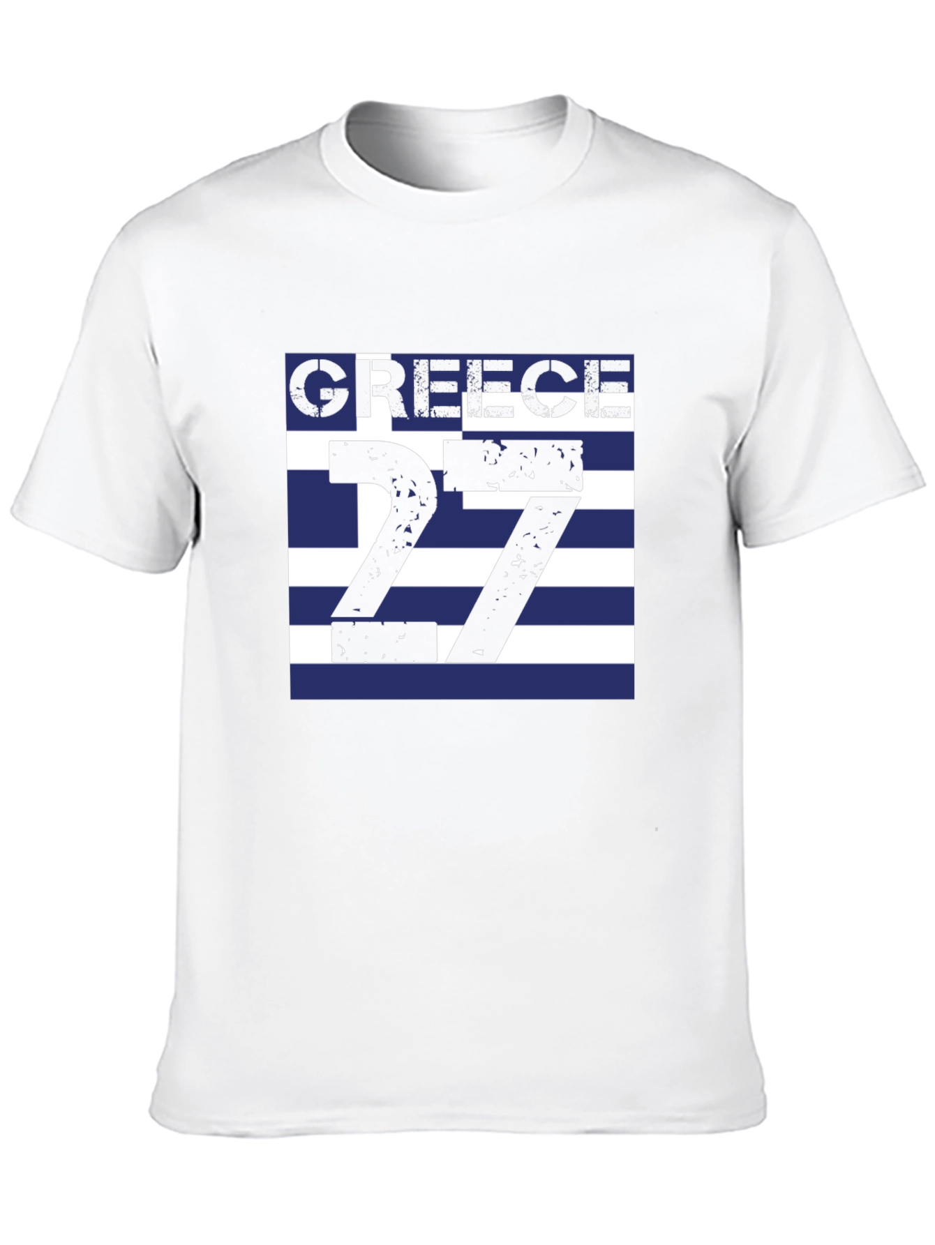 Greece Flag T-Shirt - Number 27 Greek Pride